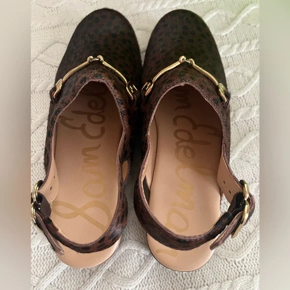 New! Sam Edelman Calf-hair/Leather Studded Wooden Clog Women’s Size 6 - Picture 9 of 16